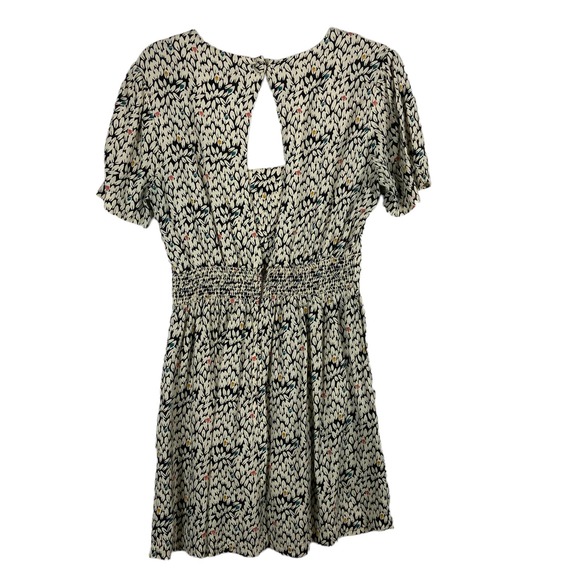 Urban Outfitters Cooperative Retro Print Floral Mini Leaf 40s Style Dress S - Picture 2 of 8